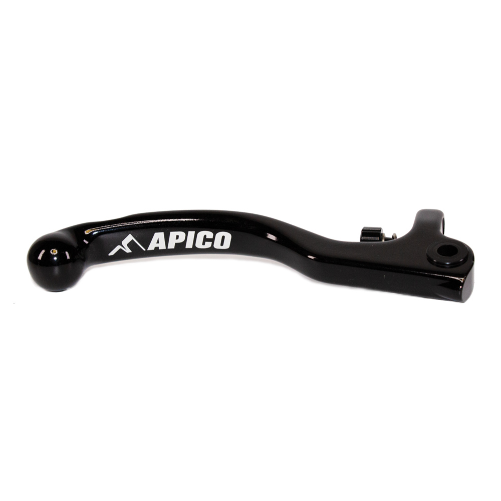 BRAKE LEVER ELITE FORGED TRIALS AJP 2 HOLE, INC ADJUSTER BLACK/BLACK  SHORT
